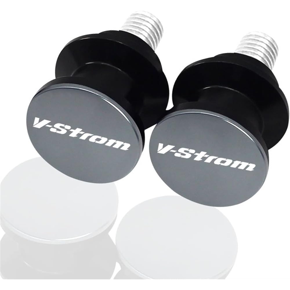 Uminino 8mm Motorcycle CNC Swingarm Spool Stand Screw Slider Accessories Suzuki V-Strom650 V-Strom 650 VStrom 250 1000 1050 XT DL Swingarm Slider Spool (Size: B Titanium)