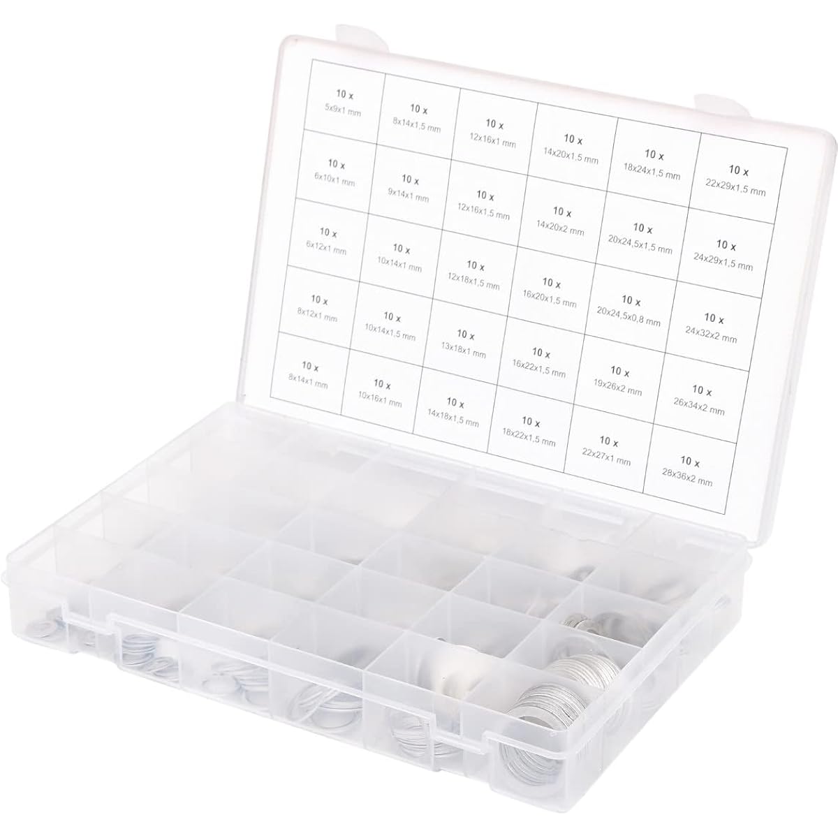 KS TOOLS Aluminum washers assortment M5-28 300 pcs 970.0160