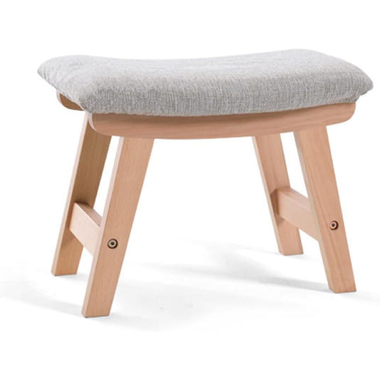 Erinotto Ottoman Footrest Stool Wooden Natural Wood Stepstool Shoe Changing Low Stool Scandinavian High Elasticity Cushion Living Room Entrance Seat Hallway Outdoor Garden Terrace Natural Finished Product Stylish Width 38.5*Depth 24.5*Height 29cm (Natura