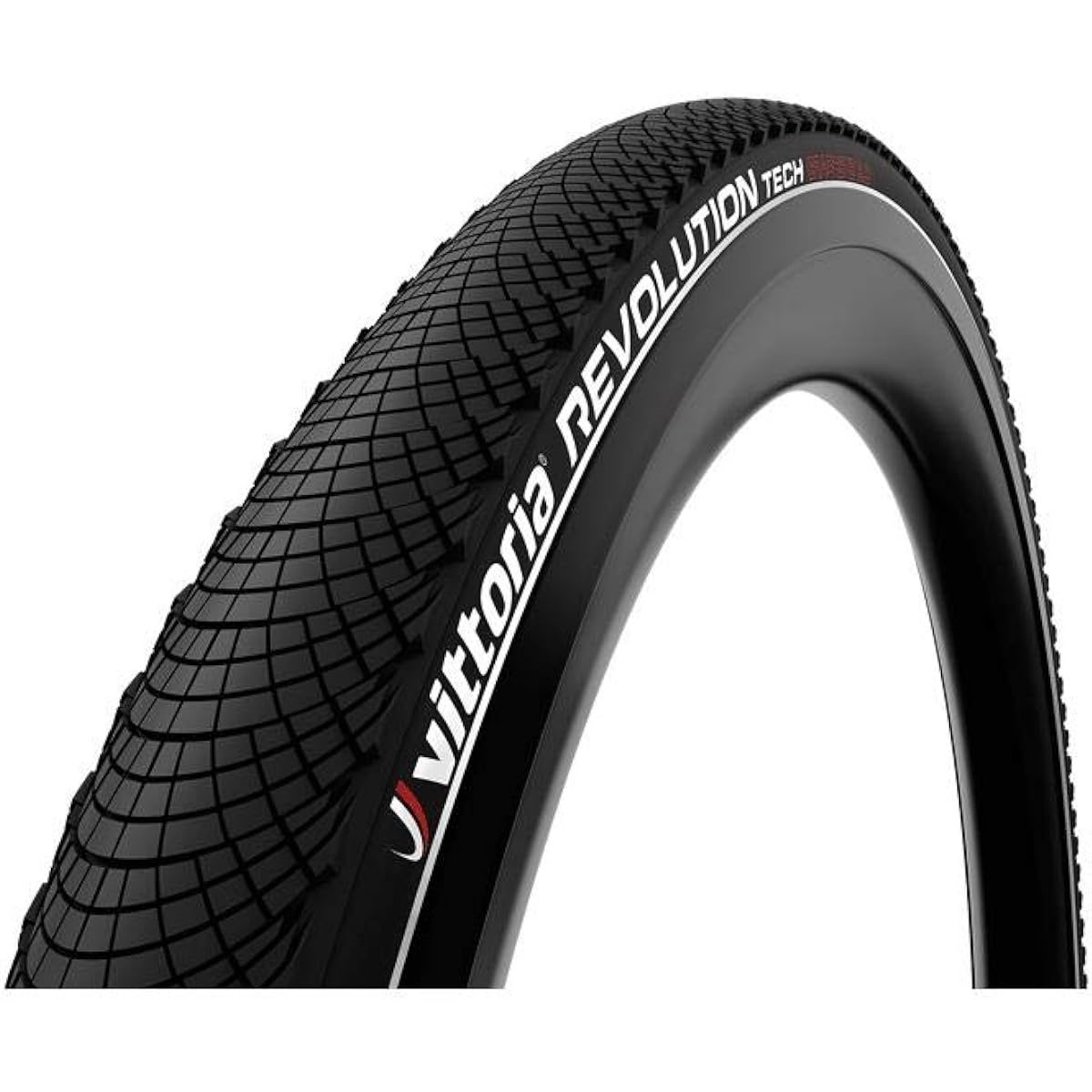 Vittoria Revolution Tech G2.0 Clincher (with reflector) [Revolution Tech G2.0(Rigid)] All black reflective sidewall [Casing: Nylon 33TPI]