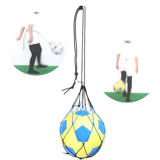 [Ball net to improve lifting] Lifting practice Soccer training ball bag (black x blue)