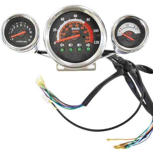 Multifunction 3 Row Round Speed Meter for ATV