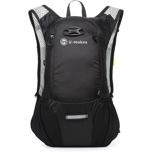 [Recommended by Hakone Ekiden players] U-Makes Running Backpack Bag Hydration Trail Bag Bicycle Trail Lightweight 10L No Shake Run Buddy (Black Model)