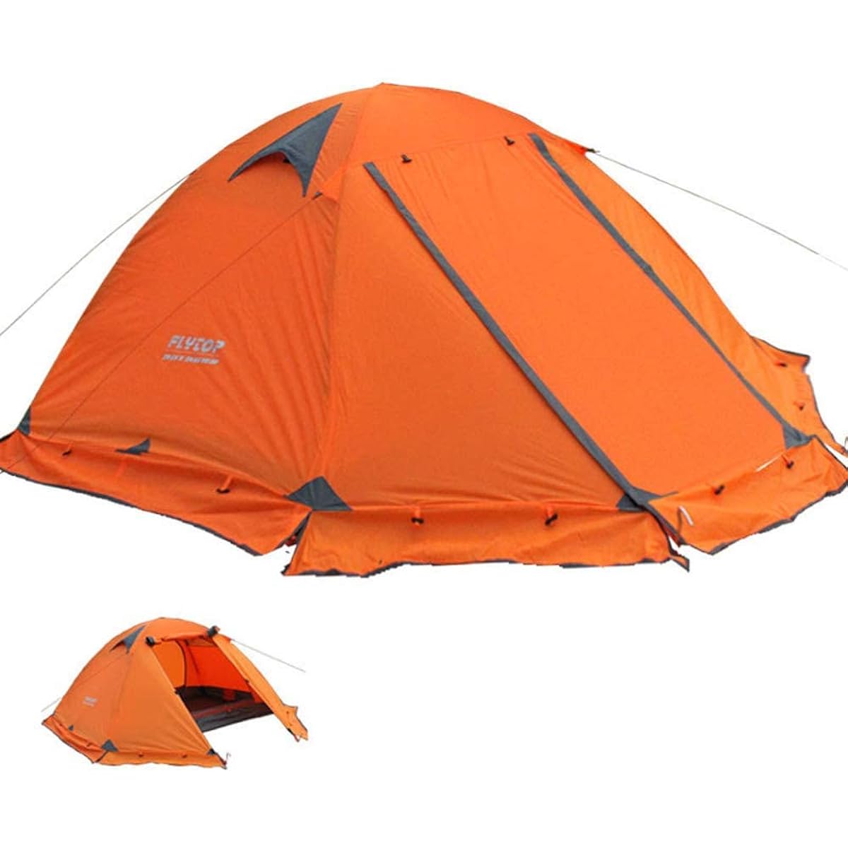 Kazumiya Tent, 2 Person Camping Tent, Touring Tent, PU4000MM, Outdoor, 4 Seasons, Climbing, Mountaineering, Front Chamber, Double Layer, Highly Breathable, Rainproof, Windproof, Cold Protection, UV Protection
