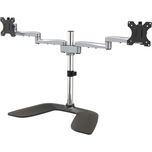 StarTech.com LCD Monitor Arm Stand, Articulated Arm for 2 Screens, VESA Stand for up to 32 inches, Adjustable Height on Post, Steel & Aluminum ARMDUALSS