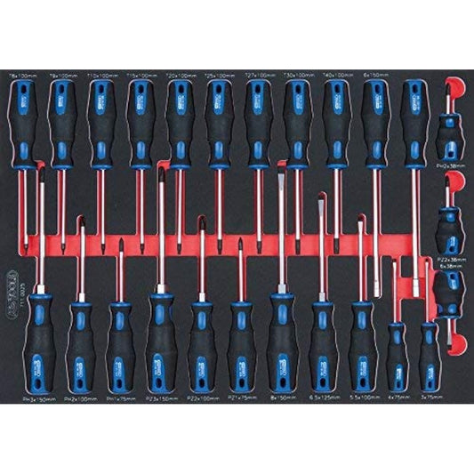 KS TOOLS SCS ERGOTORQUEplus screwdriver set 25 pcs 1/1 system insert 711.0025