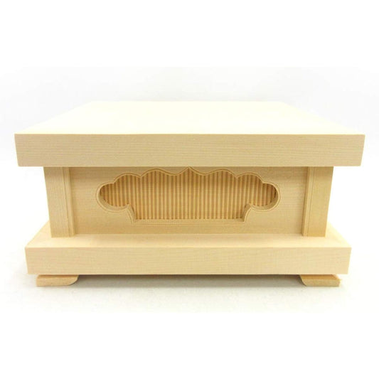 Kurita's special Buddha statue [Wood carved Buddhist altar fittings] Square pedestal, large (W20cm, D20cm, H10cm) Made of Japanese cypress wood 1940