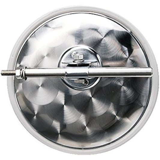 Shinei Bussan Truck Auxiliary Mirror Round Bar Type Flat Diameter Approx. 21cm Stainless Steel Scale Pattern Made in Japan FB-20CUG