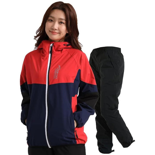 [Arashiyama] Women's Rainwear, Top and Bottom Set, Golf, Rain Suit, Raincoat, Mountain Parka, Waterproof, Lightweight, Bicycle