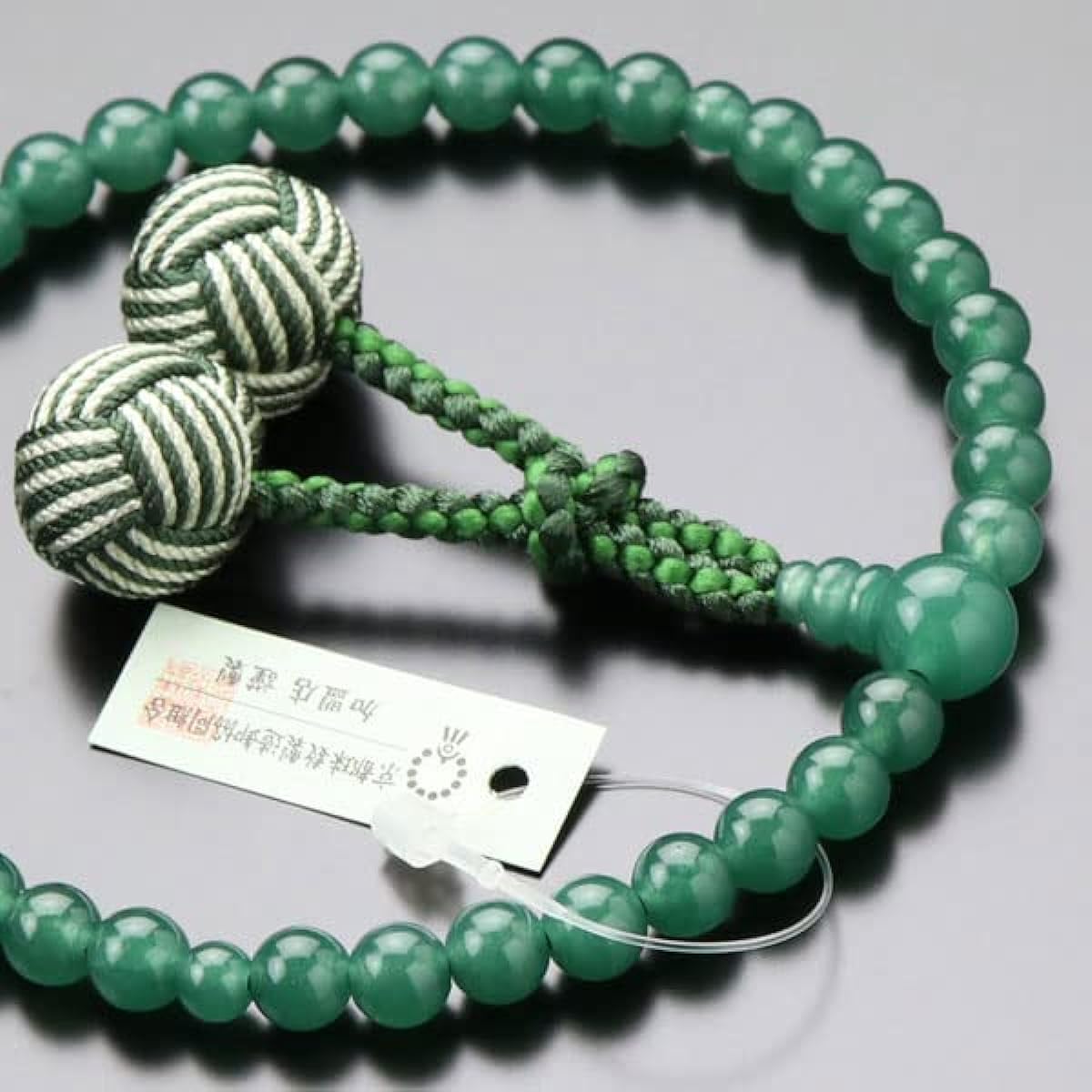 Nenju.com Prayer beads for women, approximately 7 mm, Indian jade, 2 colors, Sanskrit tenbou [Informal prayer beads, Kyoto prayer beads, Kyoto jade, Aventurine, Indian jade, Tenbou, Common to all denominations, Funerals, Funerals, Memorial services, Memo