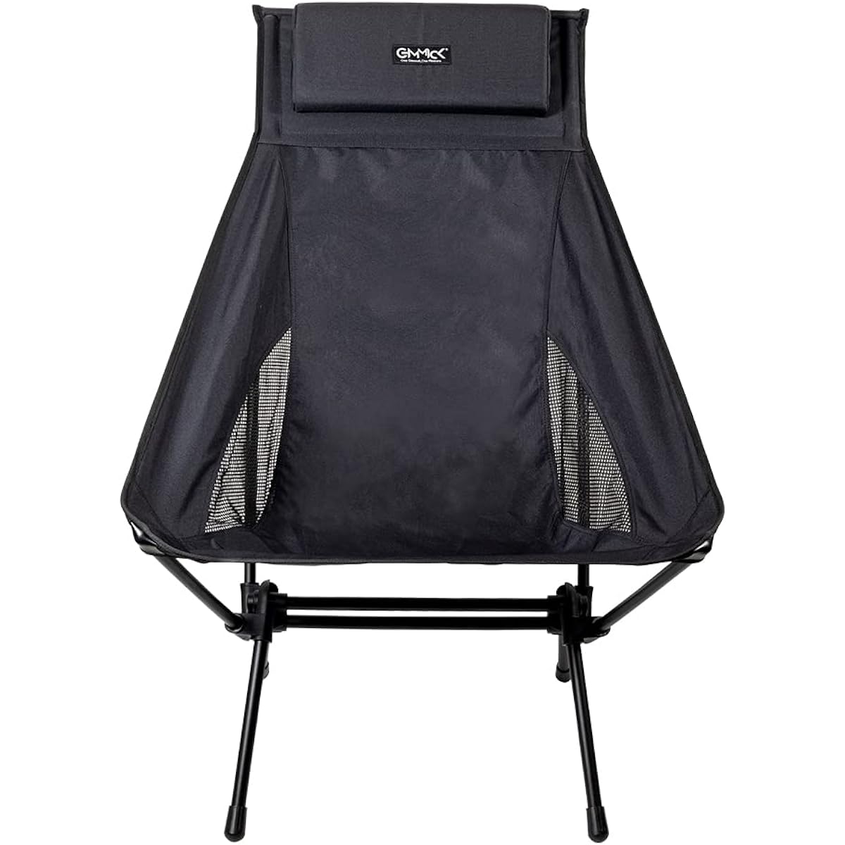 GIMMICK Chair Aluminum Outdoor Chair with Headrest GM-CH05L-BK (Black/FF/Men's, Lady's)