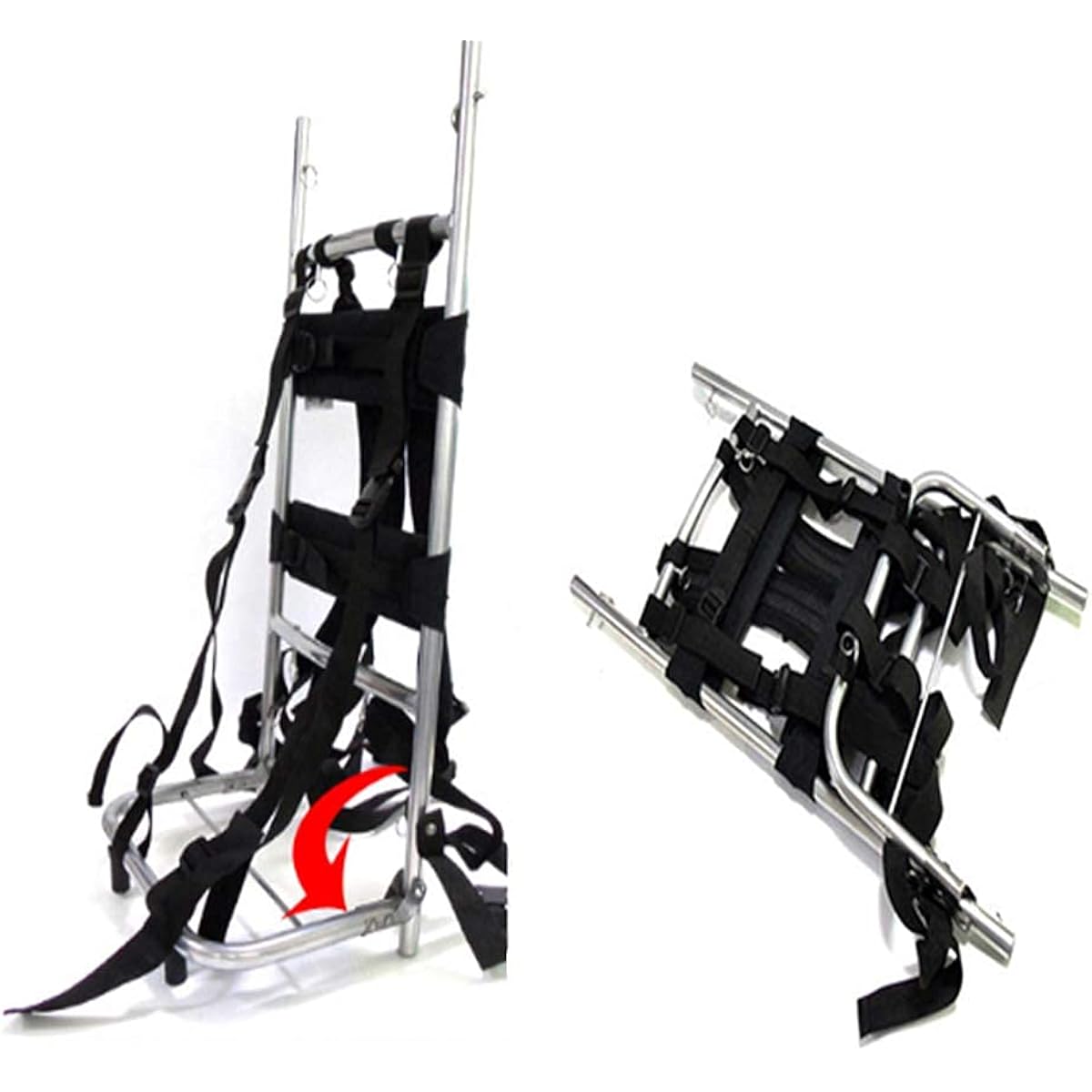 yagiya Backpack, Foldable Backpack, Storage Possible, Aluminum Carry Pack, Backpack, Fishing, Outdoor, Convenient, Foldable, Multi-space Compatible