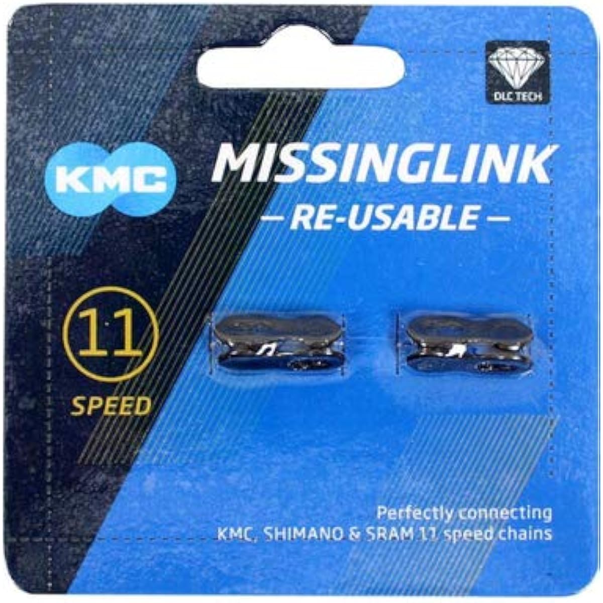 KMC Missing Link 11 Speed Titanium Gold (Blue) 11 Speed, 5.65mm, Reusable, Titanium Gold [Parallel Import]