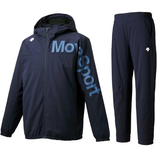 [DESCENTE] Move Sport Heat Navi Solotex Hooded Windbreaker Jacket/Pants Top and Bottom Set DMMQJF30/DMMQJG30 Lining: Tricot Brushed Mesh