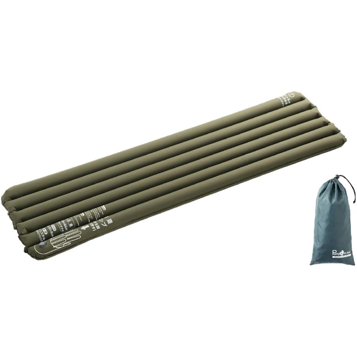 Pump-in air mat WMU-A02 Built-in pump, storage bag included, mattress for disasters, sleeping in the car, compact, lightweight, foldable, outdoor, mountain climbing
