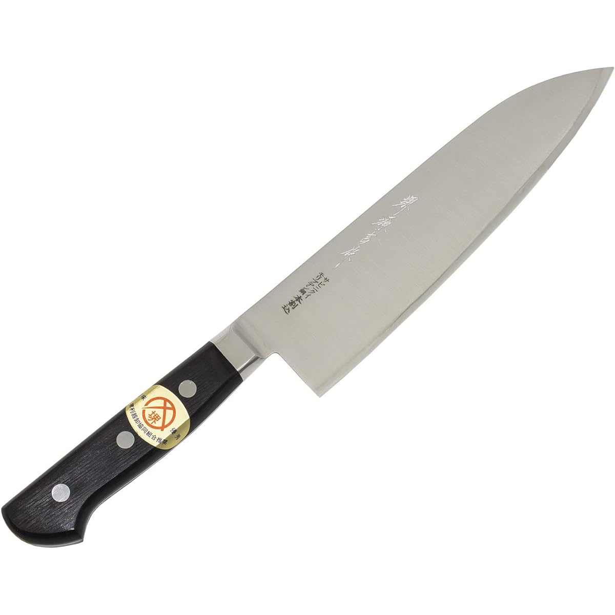 Sakai Genkichi Made in Japan Santoku Knife 180mm Molybdenum Steel Three Layer Steel Honwarikomi Wooden Handle Sakai Knife 020214
