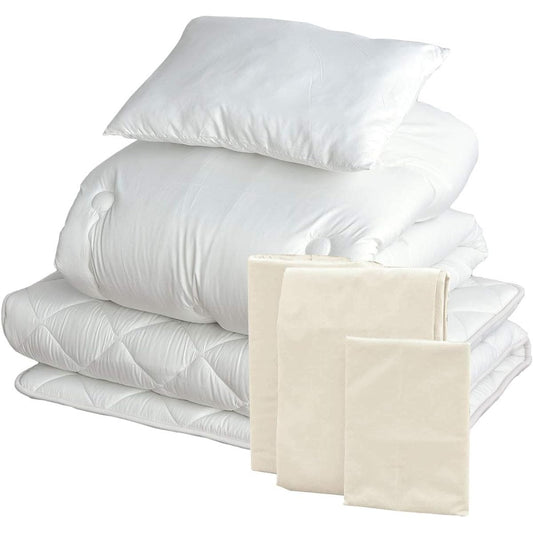 Tansu no Gen Futon Set Single Made in Japan 6 Piece Set with Cover [Ultra High Density! Extra Thick Solid Cotton 50mm] Washable Comforter Mattress 22200024 (76319)