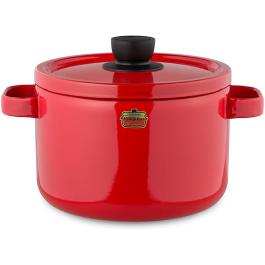 Fuji Enamel Casserole Deep/Red 22cm Solid SD-22DW R