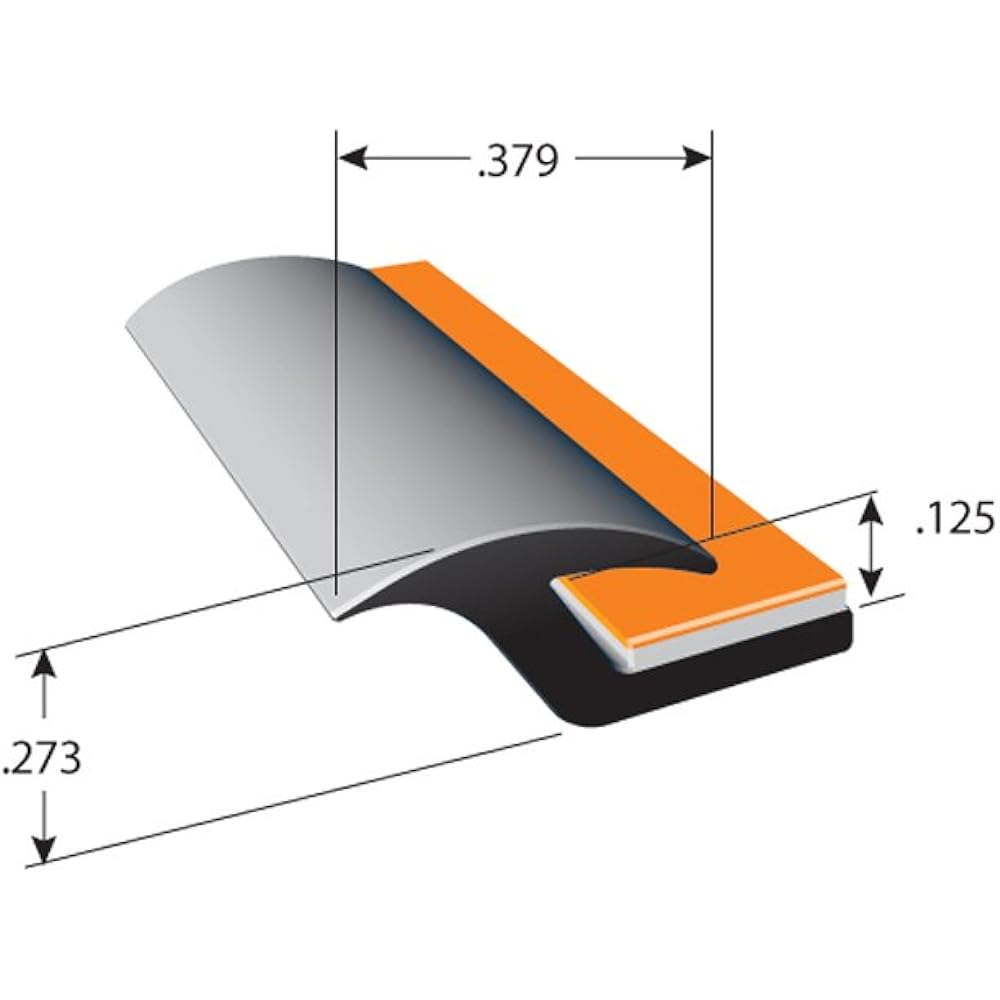 Fender Flare Edge Trim - EPDM Rubber Trim for Car and Truck Wheel Wells - Bonds with 3M Automotive-Grade Tape - 0.227" Height, 25' Length