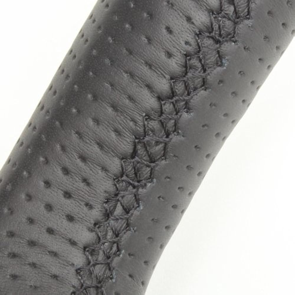 REAL Steering [Hustler (MR31S/MR41S)/Flare Crossover (MS31S/MS41S)] All leather, black stitch MR31-LPB-BK-HUS