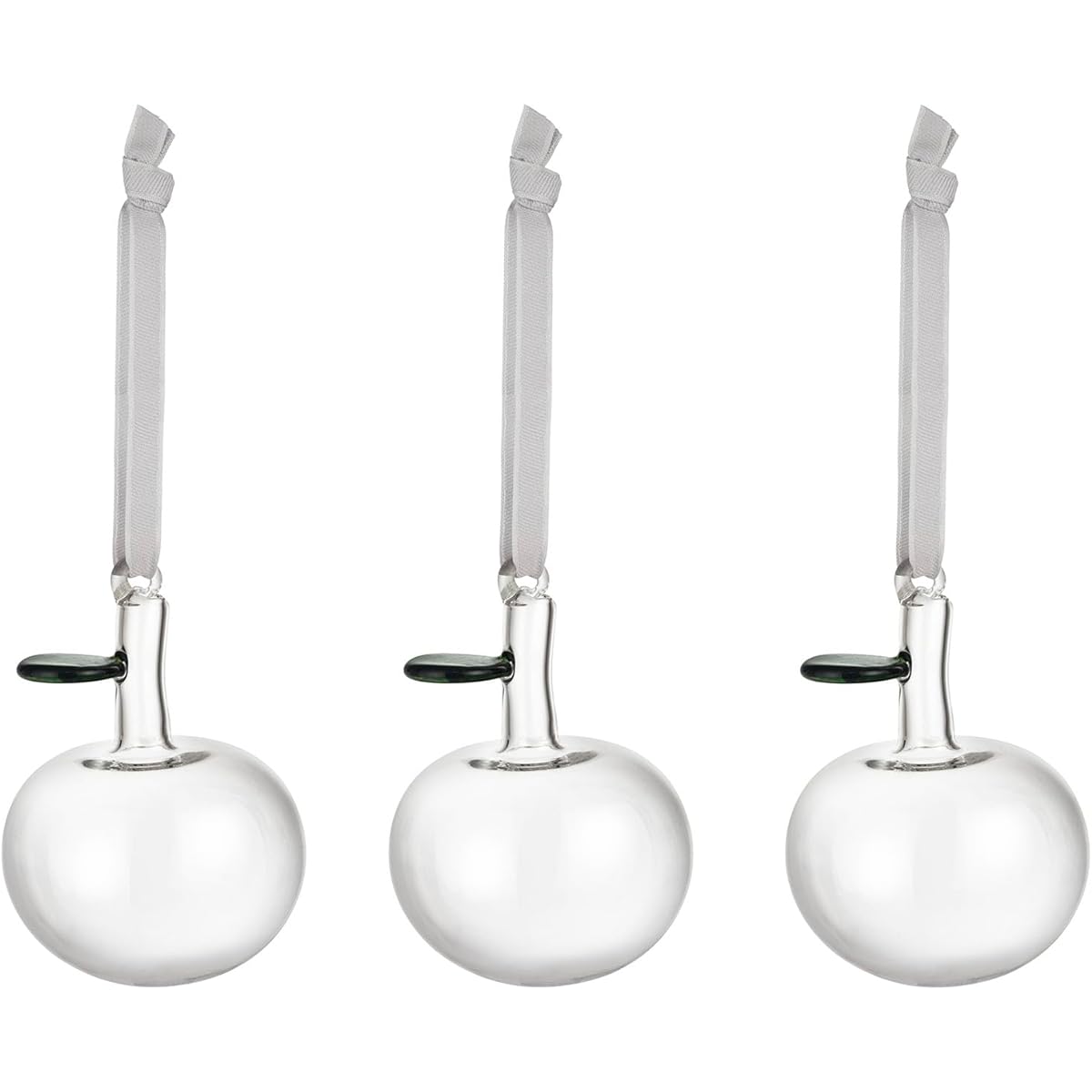 [Regular Imported Product] Iittala Glass Apple Ornament Approx. 9cm Set of 3 Clear 1059739