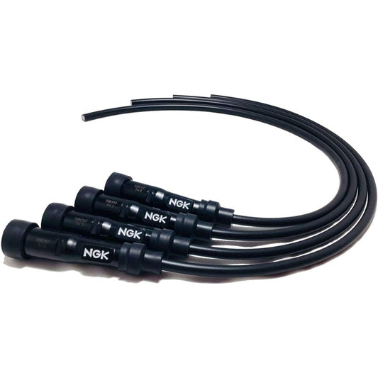 NGK plug cord set black 4 pieces Zephyr 400χ Kai, FZ400, FZ750, GSX400S Katana, VMAX, Zeal, etc.