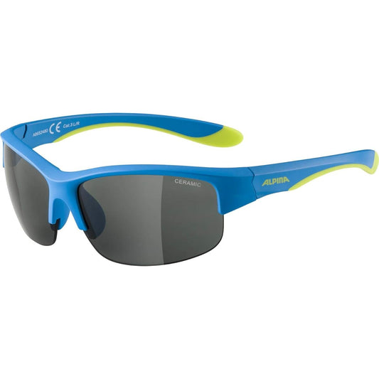 [Alpina] Children's Sunglasses FLEXXY YOUTH HR Kids Blue Lime Matte one size