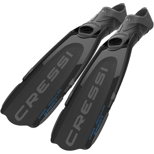 Scuba Diving Snorkeling Freediving – Gara Modular Interchangeable Blade System – Adjustable Full Foot Pocket – Gara Sprint: Made in Italy by Cressi