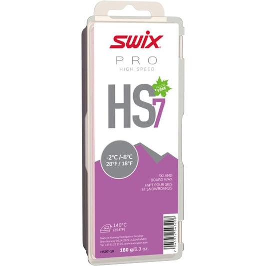 SWIX "HS7 Violet HS07-18 Racing Wax Training Wax 180g -2~-8C PRO High Speed HS Snowboard Skiing Winter Sports Maintenance Winter Alpine Snow Mountain