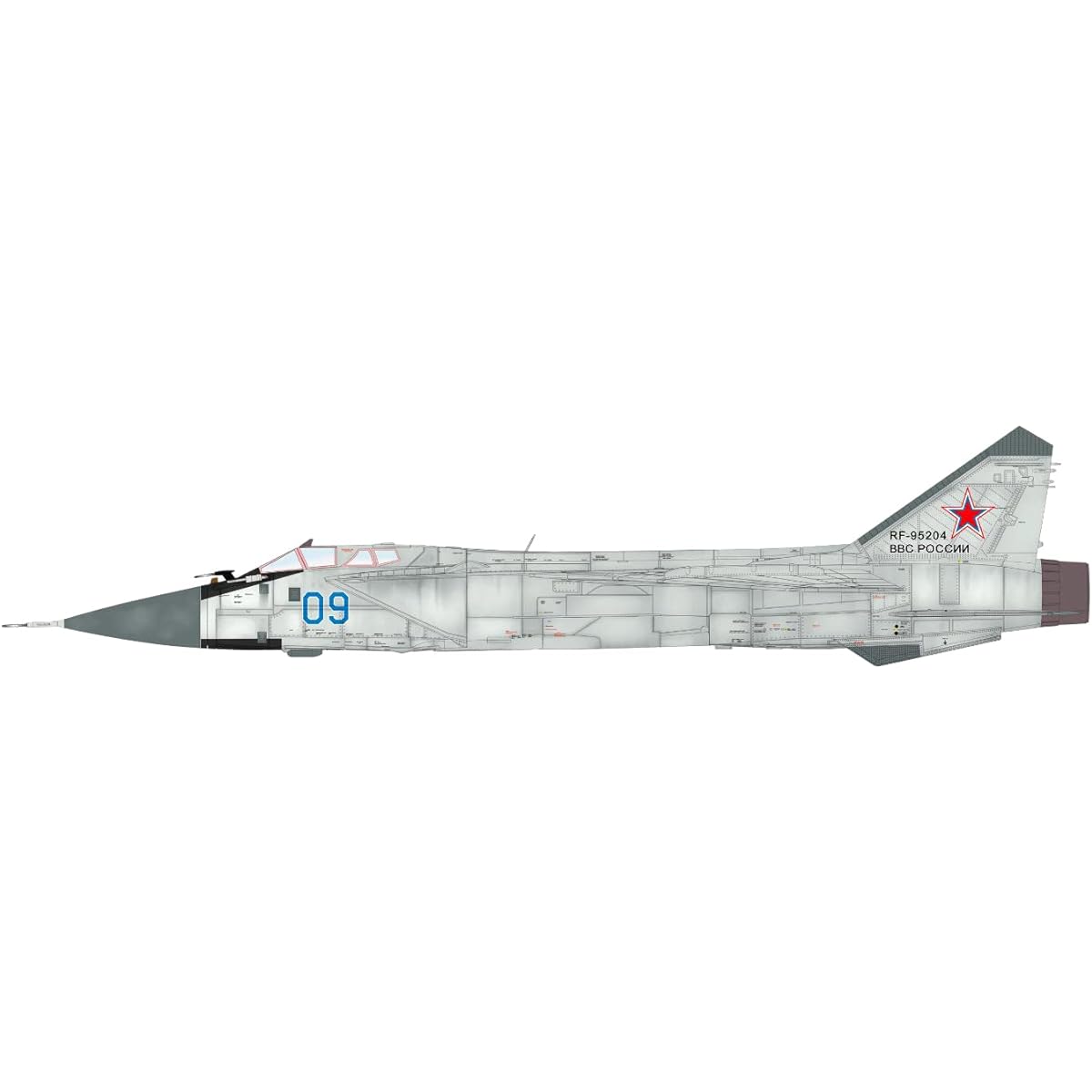 Caliber Wings 1/72 MiG31DZ Foxhound Russian Air Force Blue 09 RF95204 Finished Product