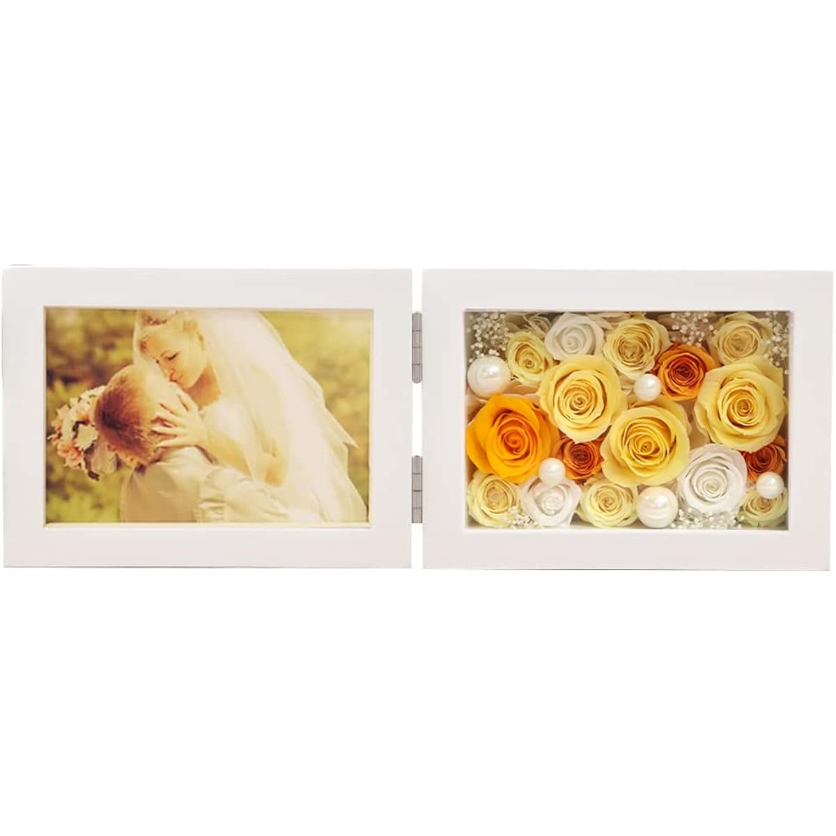 Preserved Flower IPFA Photo Frame Premium (Horizontal/Yellow Mix) Photo Frame Gift Retirement Gift Wedding Gift Wedding Anniversary Birthday Sixtieth Birthday Sixtieth Birthday Koki Kiju Kasaju Rice Life Graduation Life Hakuju