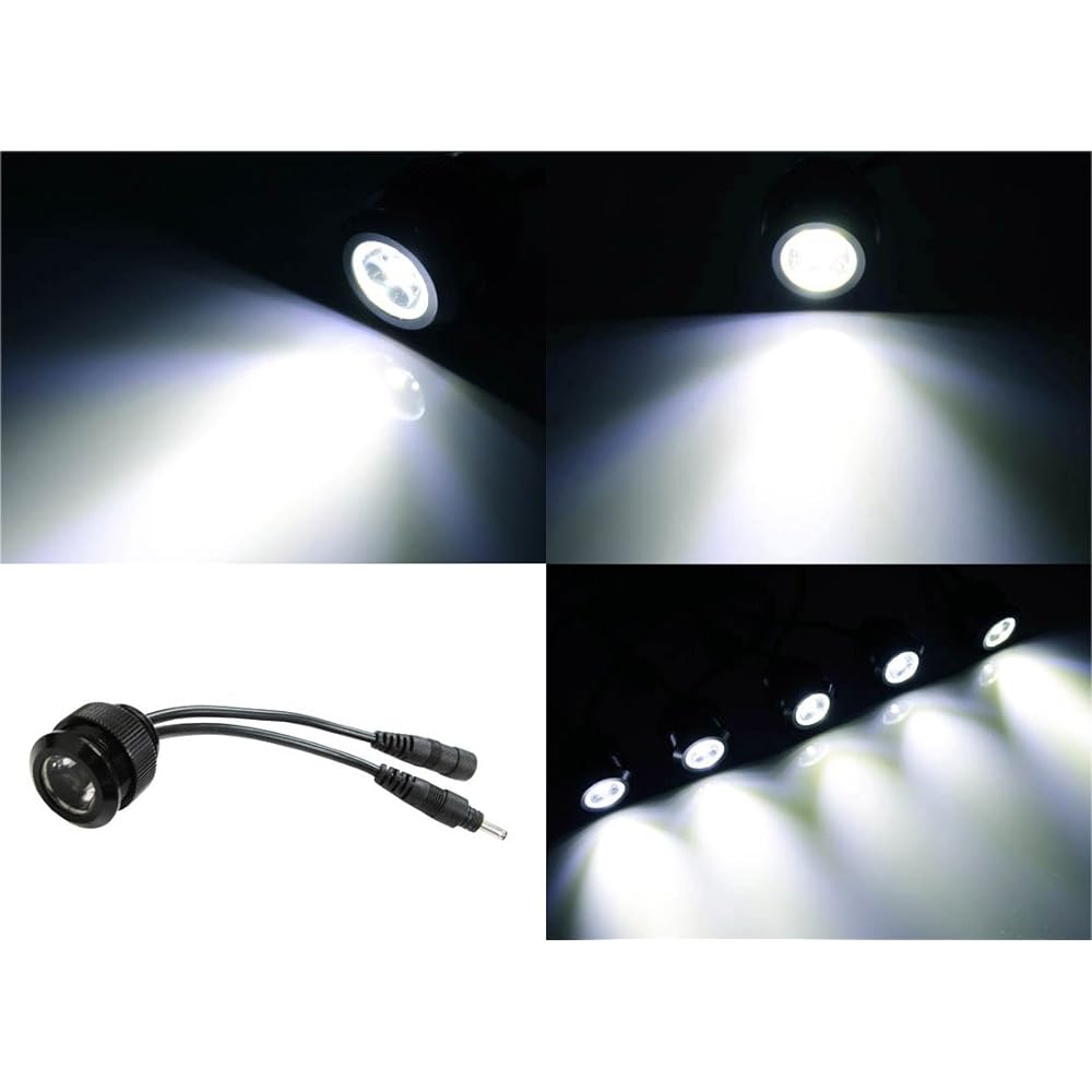 IJDMTOY 30W High Power 10-LED LEDAYFLEX Style Flexible Free Style LED Day Time Running Light Kissenon White