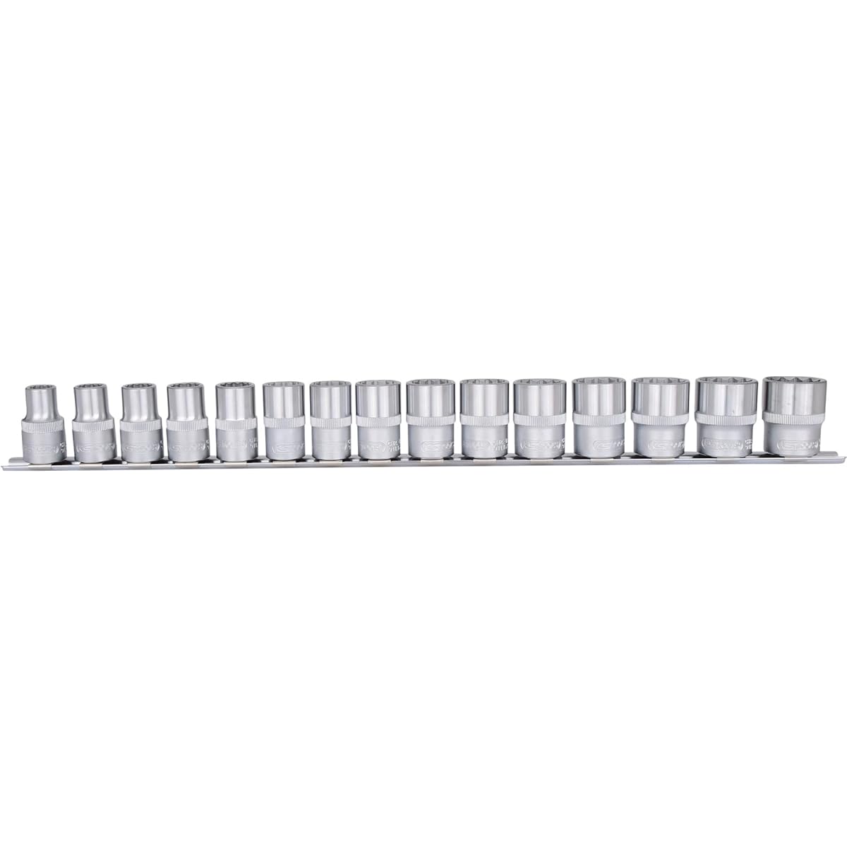 KS TOOLS 1/2" 12 Point socket set 15 pcs 10-24mm 911.1285