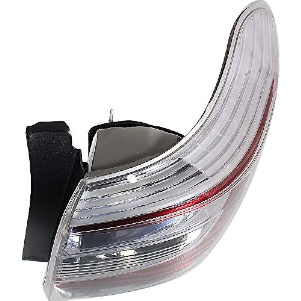 EVAN FISCHER Tail Light Lens and Housing 2008-2010 Toyota Highlander Clear & Red Lens Hybrid Model Public seat side