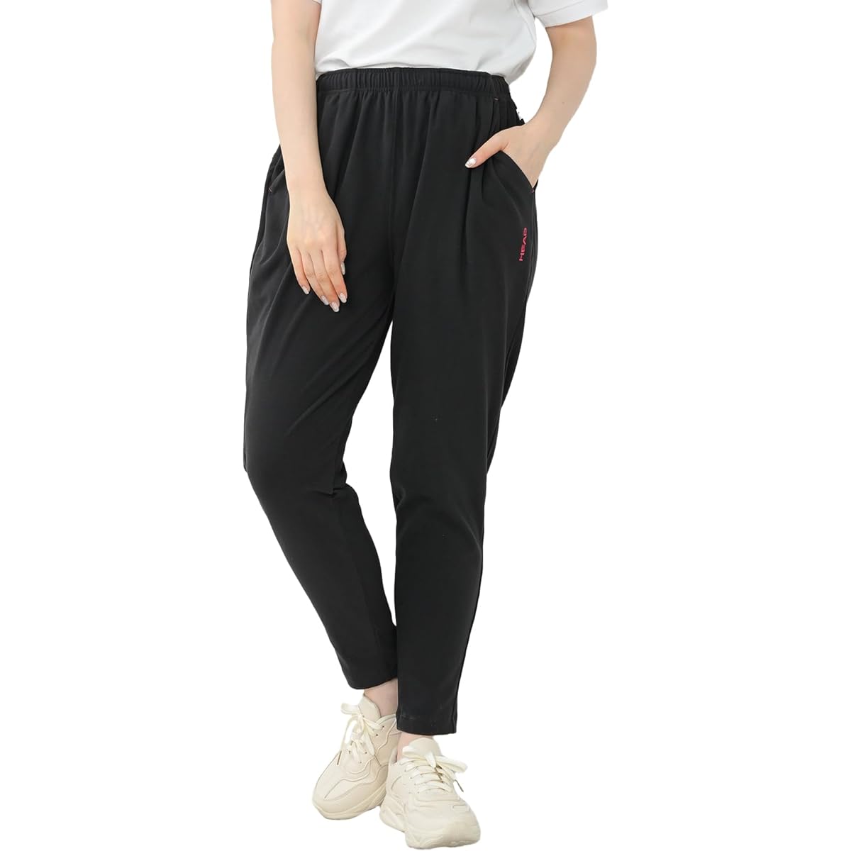 [JANJAM] Plus Size Women's Slim Fit Pants Long Length Milky Fleece UV Protection HEAD Sportswear Bottoms