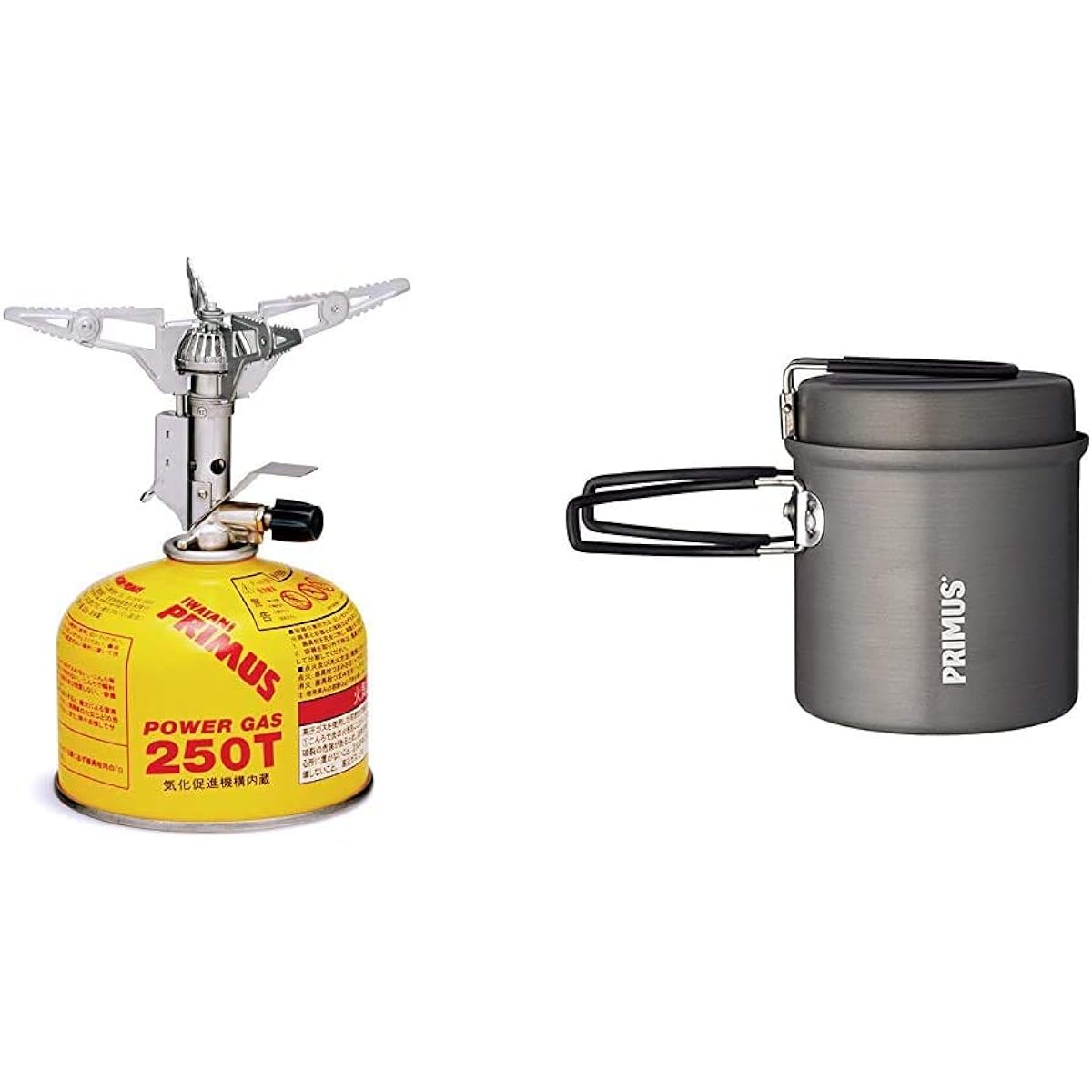 PRIMUS P-153 Ultra Burner & Lightec Trek Kettle & Pan [Food tested genuine Japanese product] P731722 [Set purchase]