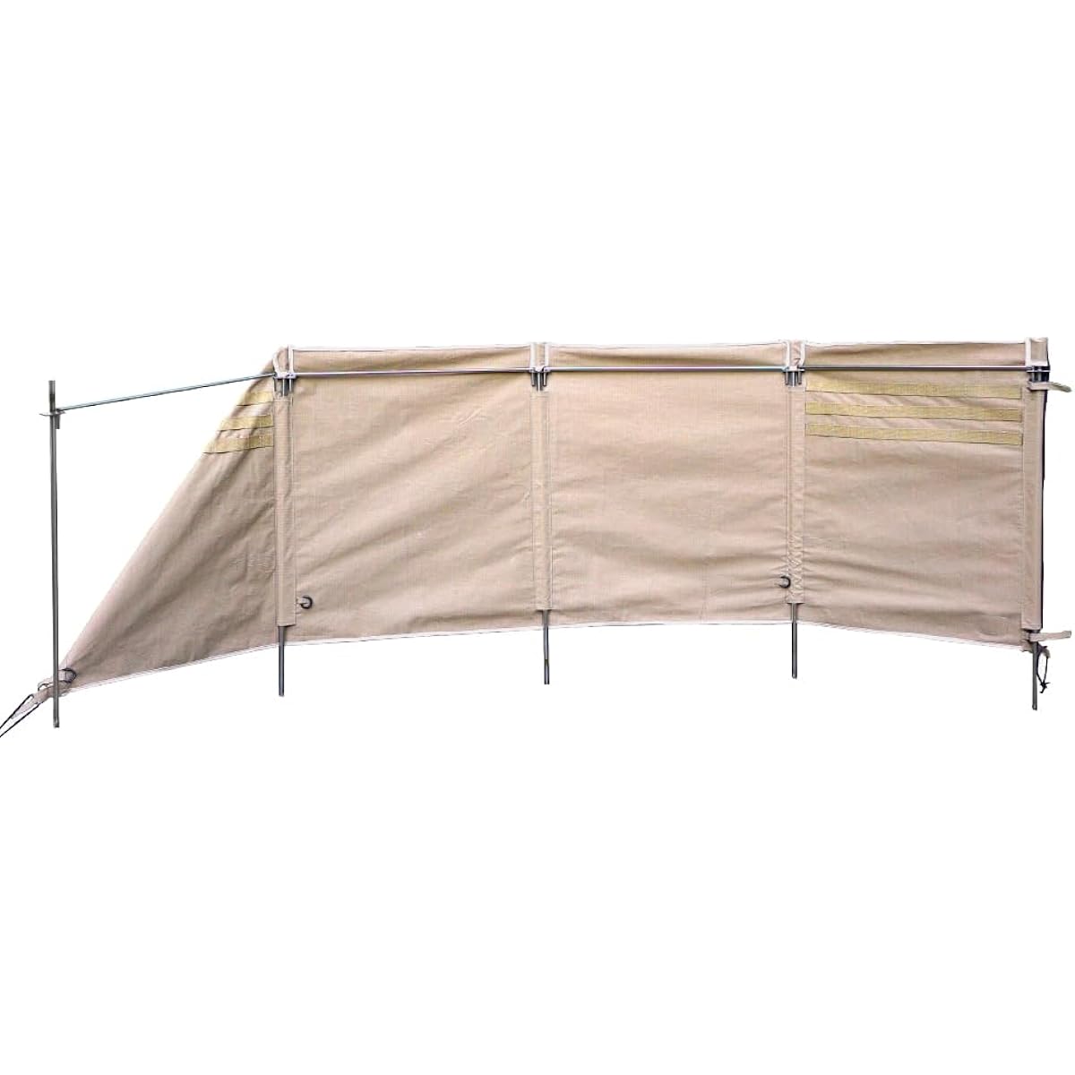 UJack Camp Flame Retardant TC Camp Curtain, Lightweight Horizontal Curtain, Equipped with Custom Molding System, Can Be Used for Both Driving and Insertion, Storage Case Included, Stainless Steel Hollow Post, Heat Shielding Reflector