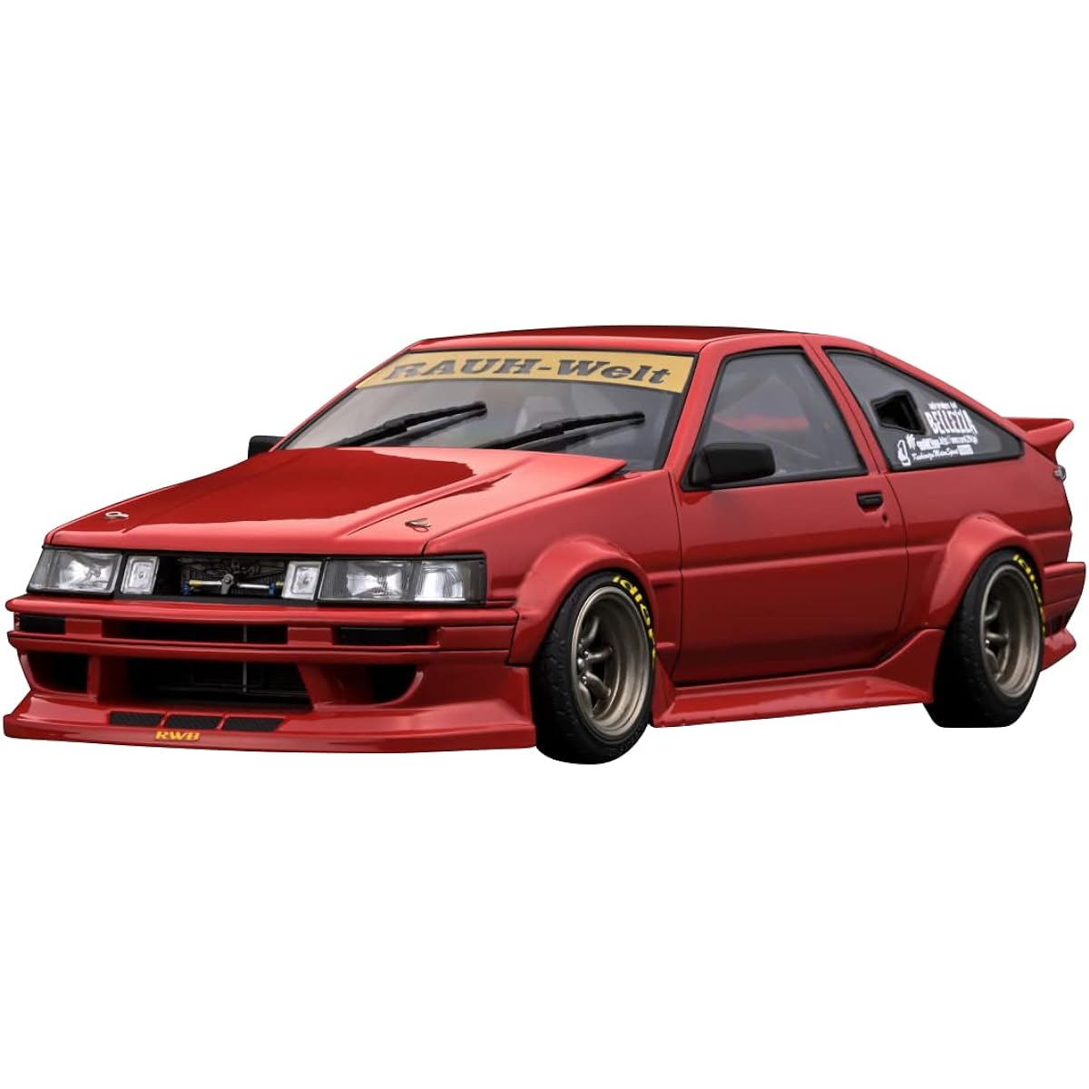 ignition model 1/18 RWB AE86 Red finished product