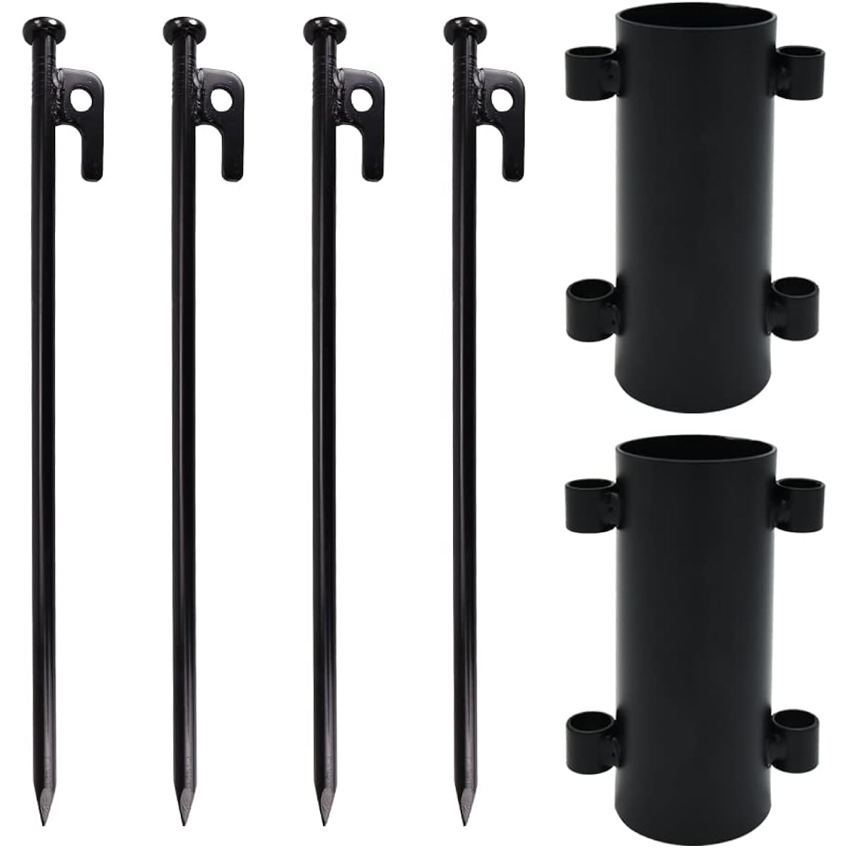 Tent Pole Fixing Base with Peg Steel Tarp Fixing Nail Holder Camping Equipment Mountain Climbing Outdoor