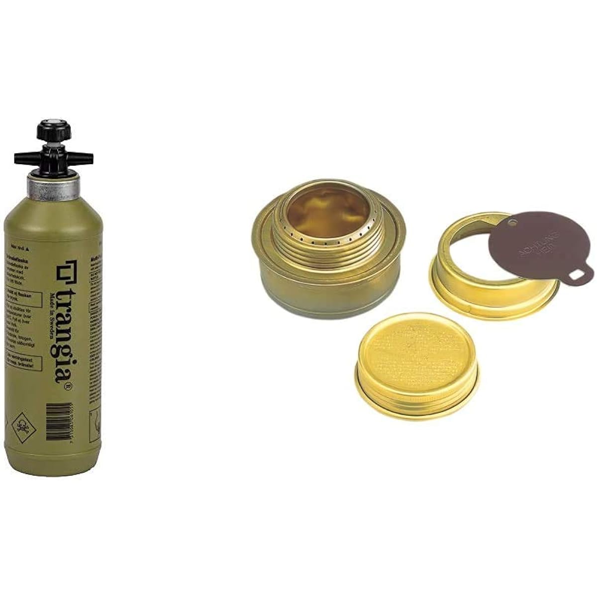 trangia Fuel Bottle 0.5L Olive & Alcohol Burner [Genuine Japanese Product] TRB25 [Set Purchase]