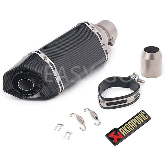 Bike Slip-On Muffler Bike Silencer General Purpose Inlet 50.8mm Circular Outlet Length 310mmm (Full Size, 310mm)