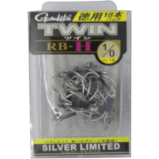 Gamakatsu Treble Hook Rose Twin RB-H Silver Limited 18 Pack