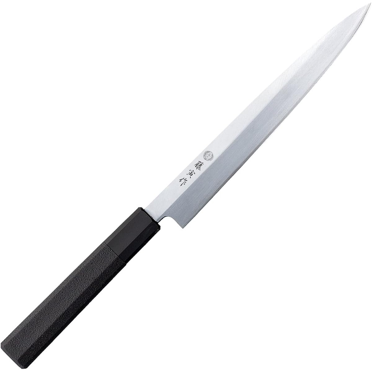 Made by Fujitora Yanagiba 210mm Made in Japan Molybdenum Vanadium Steel Single Edge Kansai Style Sashimi Knife Octagonal Handle MV Molybdenum Vanadium Steel 2 Layer Composite Elastomer Handle FUD-1110