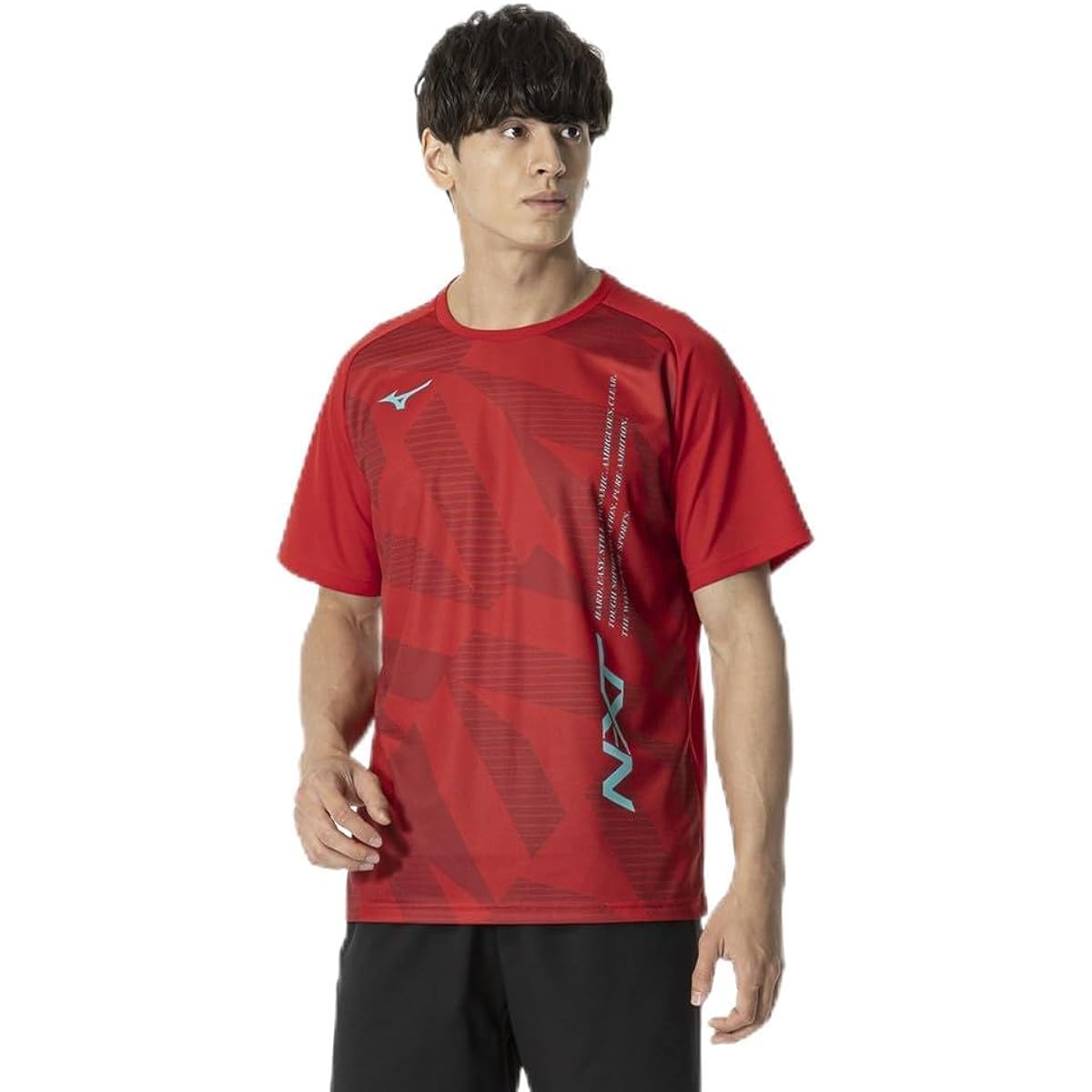 [Mizuno] Tennis Badminton Practice Shirt, Short Sleeve, Sweat Absorbent, Quick Drying, Dynamotion Fit, Unisex, 62JAB012