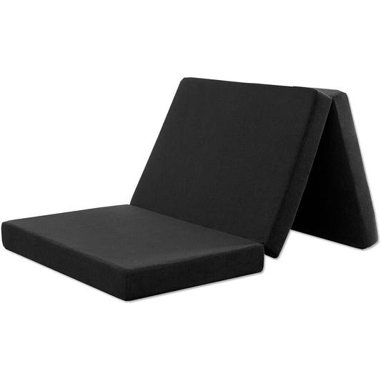 Tansu no Gen Mattress Single Men's High Resilience Thickness 10cm High Resilience High Density 30D Hard 220N Tri-fold Bamboo Charcoal Deodorant Mattress Pile Black 13810052 01AM (61207)