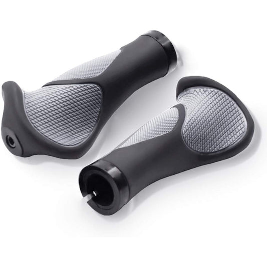 Yakamoz Bicycle Grip Handle Grip Cross Bike Mountain Bike Easy to Grip Ergo Grip Soft Rubber with Installation Tools 22.2mm Handle Black