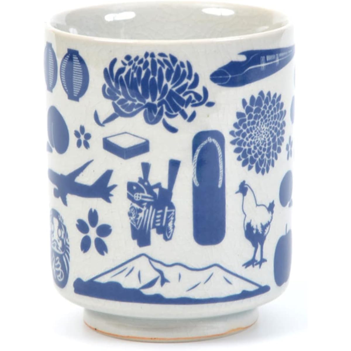 Ohori Soma Ware Double Cup Fukushima Pottery Travel Map Nakadori 60th Birthday Gift Present Tea Cup Stylish Double Heat Retention