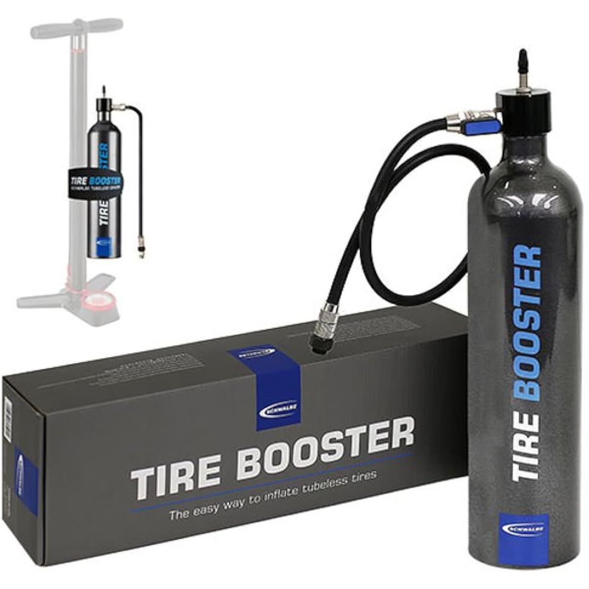 Schwalbe TIRE BOOSTER Tubeless Inflator with Mounting Strap [Parallel Import]