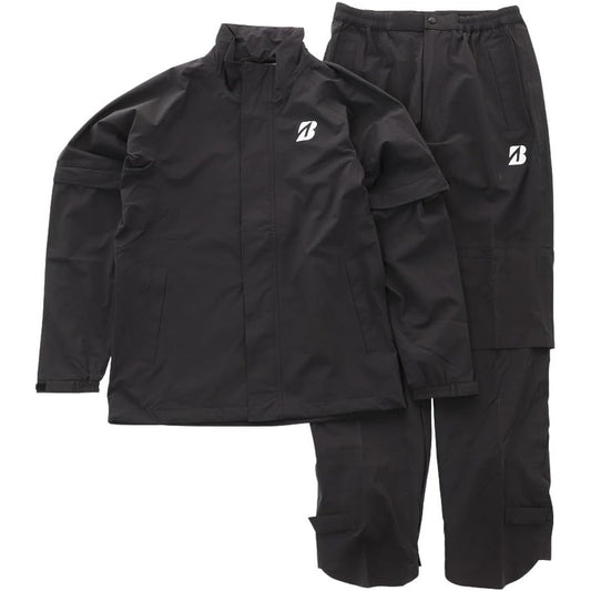 [Bridgestone Golf] Rain Blouson Pants Set Suigami 81G03 Men's Black LL
