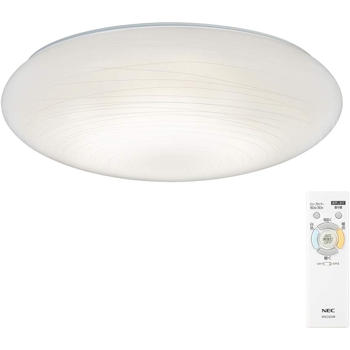NEC LED ceiling light Japanese style ~8 tatami HLDC08220